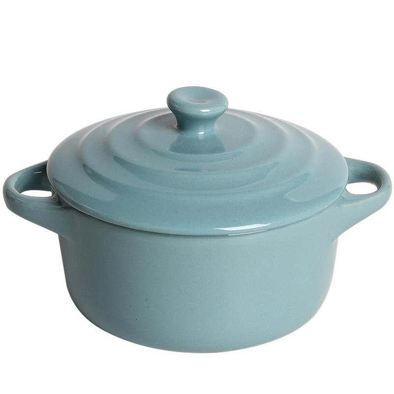 Water Separated Stewing Cup Light Luxury Ceramic Double Ear Stewing Pot with Lid Household Special Bowl