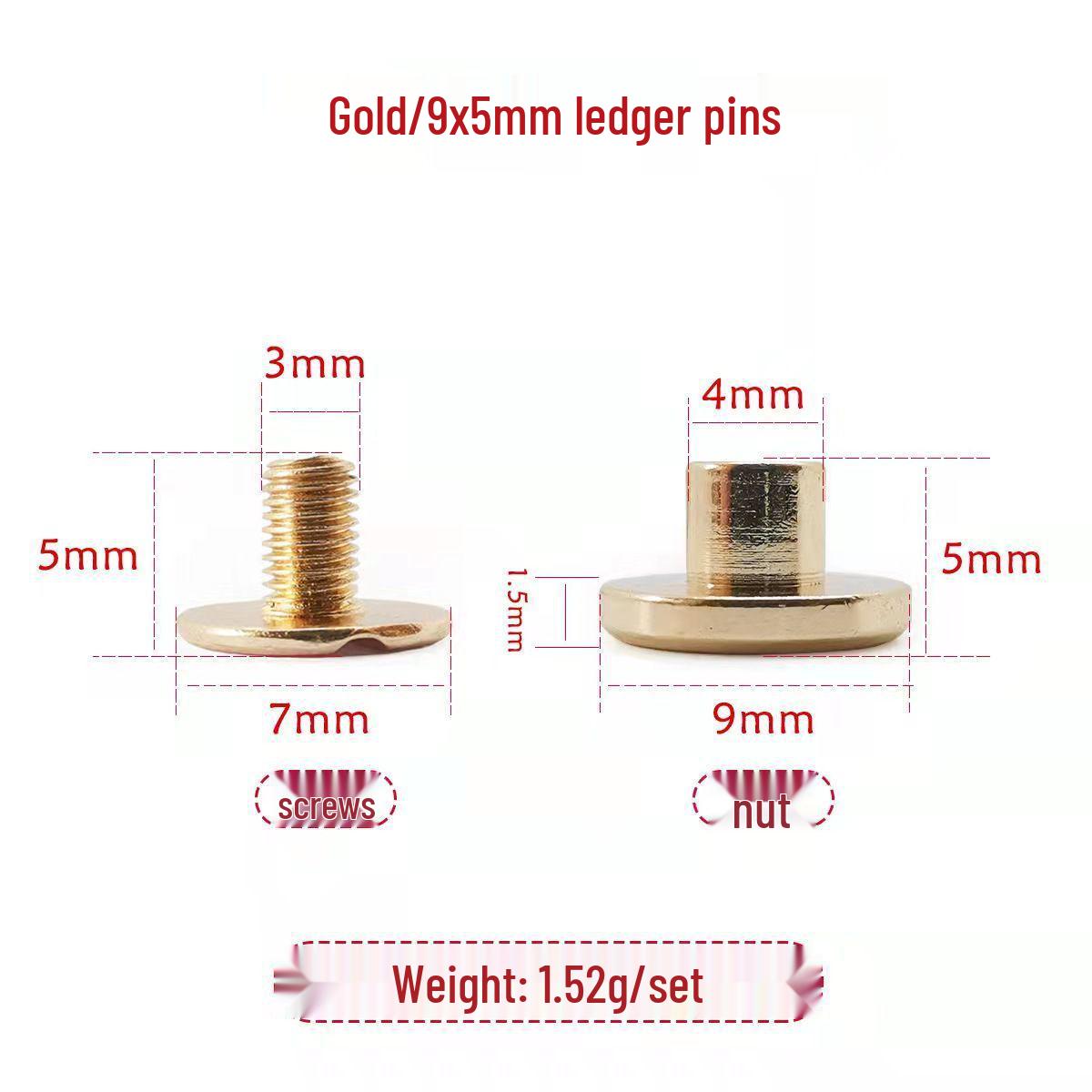 

Stainless Steel Male-Female Bag Screw with Pure Copper Buckle and Flat Head Rivet Lock Accessories
