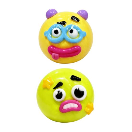 Cartoon Face Stress Ball Anxiety Relieving Moldable Dog Face Squeeze Toy Slow Rising Soft Stretchy Hand Relaxing Sensory Fidget Toy