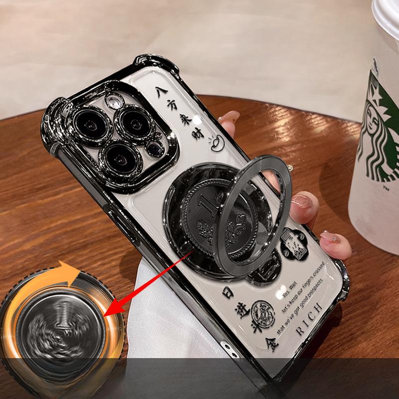 The 100 Million Rotating Stand Is Suitable for Apple 16 Phone Cases, 15 Electroplated Anti-drop, 14 National Trend Style, 13 High-end Feel, 11 Niche