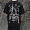 Y2K Retro Totenkopf-Print Lockeres T-Shirt - Kurzarm Rundhals