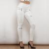 Pantaloni de călărie Melody pentru femei, croială slim, piele ecologică, cu strat PU alb, impermeabili, design cu protecție împotriva vântului