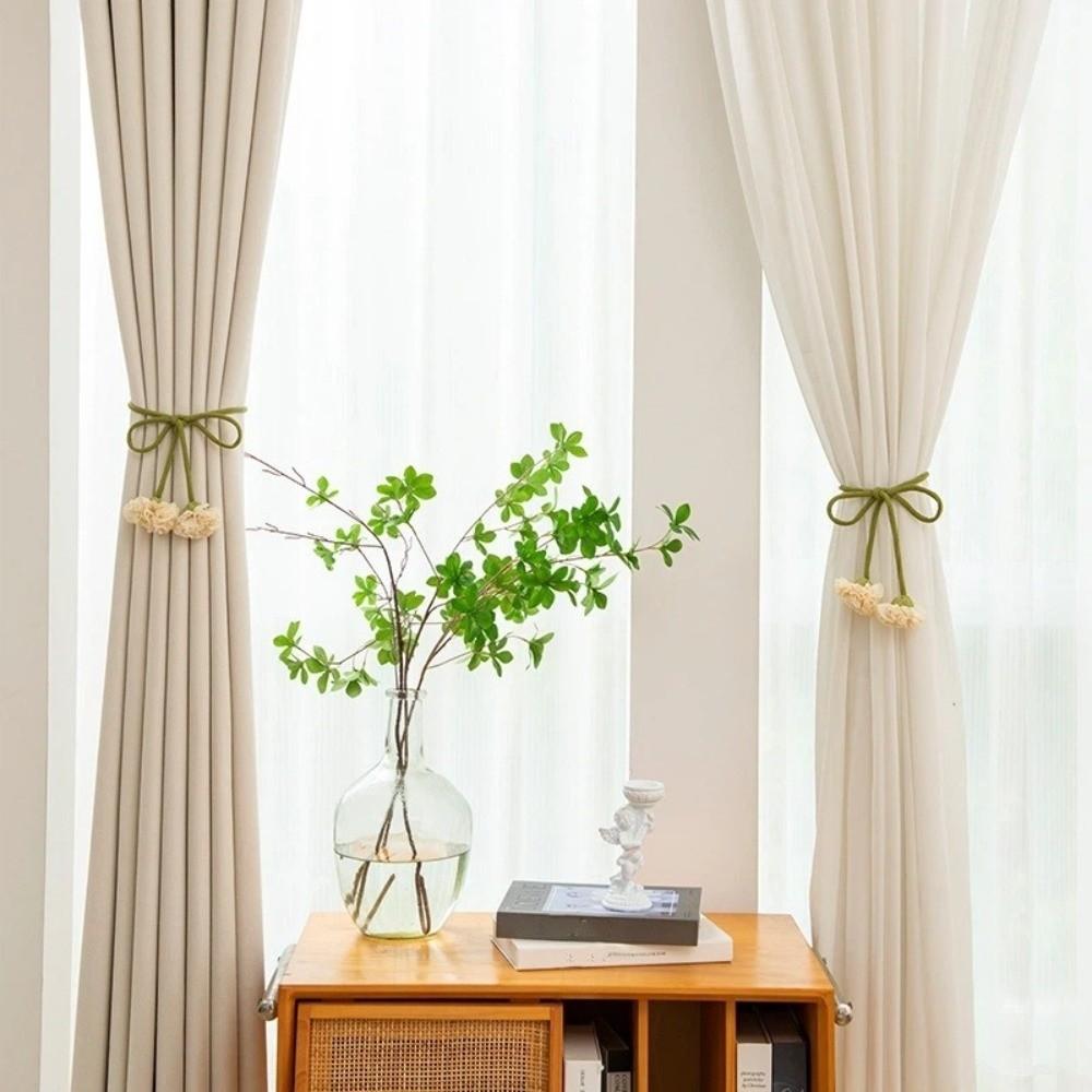 Beautifully Flowers Curtain Straps Decorative Carnation Curtain Tie Rope  Home Decorations