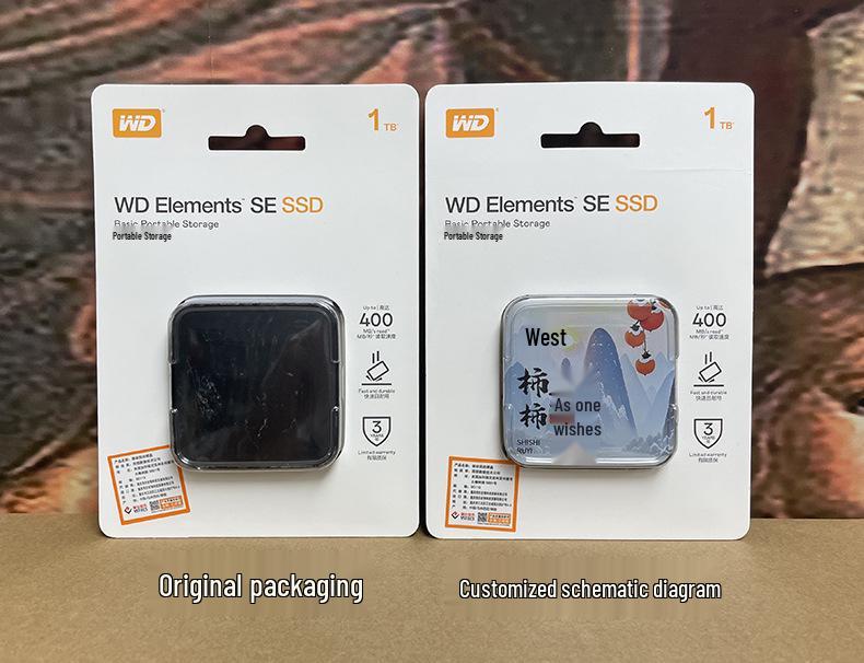 Western Digital Custom Painted Elements SE Mobile SSD - 1TB/2TB Color Print