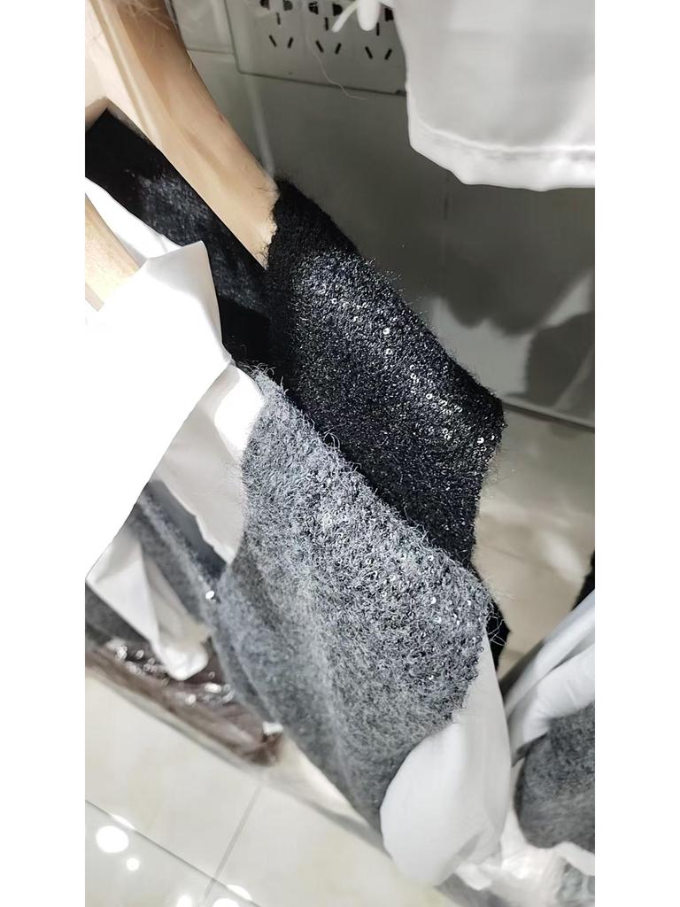 High-End Women's Sequin Knitted Sleeveless Cardigan Vest - Perfect for Layering In Spring, Autumn, and Winter 2025
