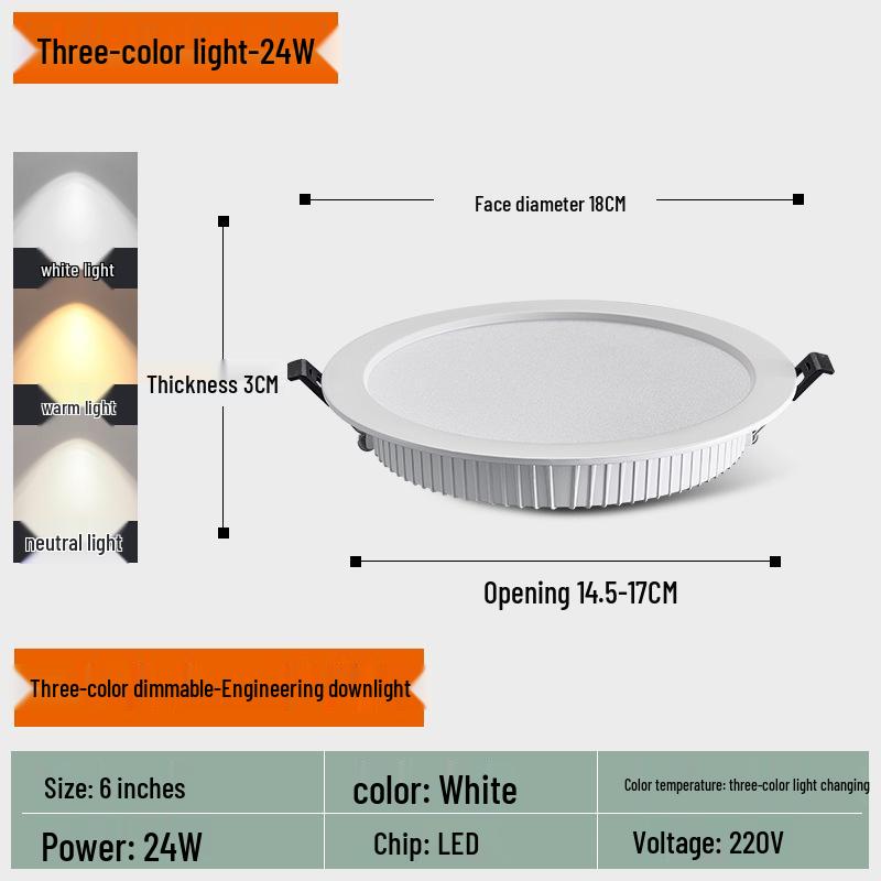 High Power Super Bright Recessed Downlight for Commercial & Retail Ceilings