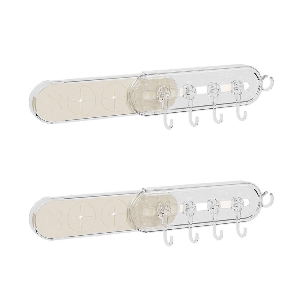 

2 шт. Компактные крючки на присосках, настенные, для полотенец, ключей, вешалка-полка для зазора на двери, для дома бежевый