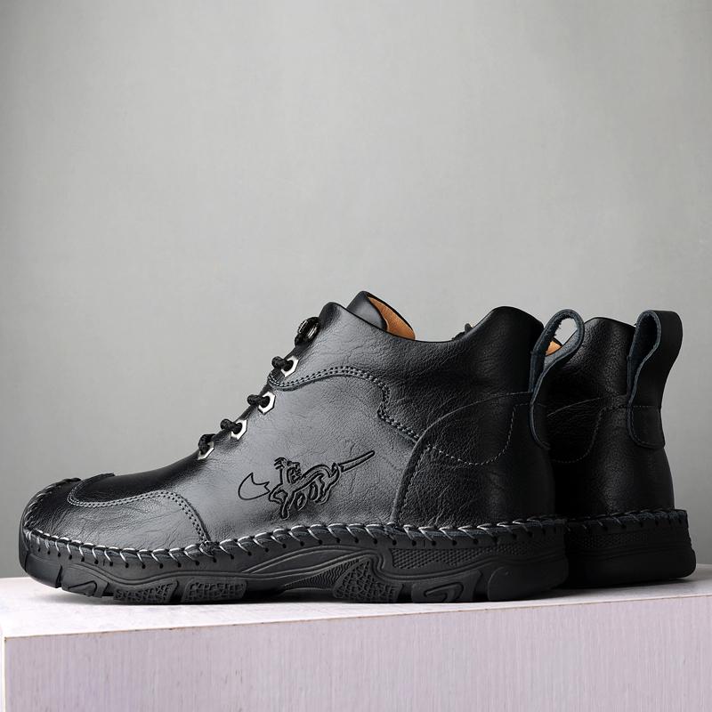 38-48 Herren Handgefertigte Echtleder Stiefel Bequeme Stiefeletten für Herren Freizeitschuhe Outdoor Workwear Schuhe