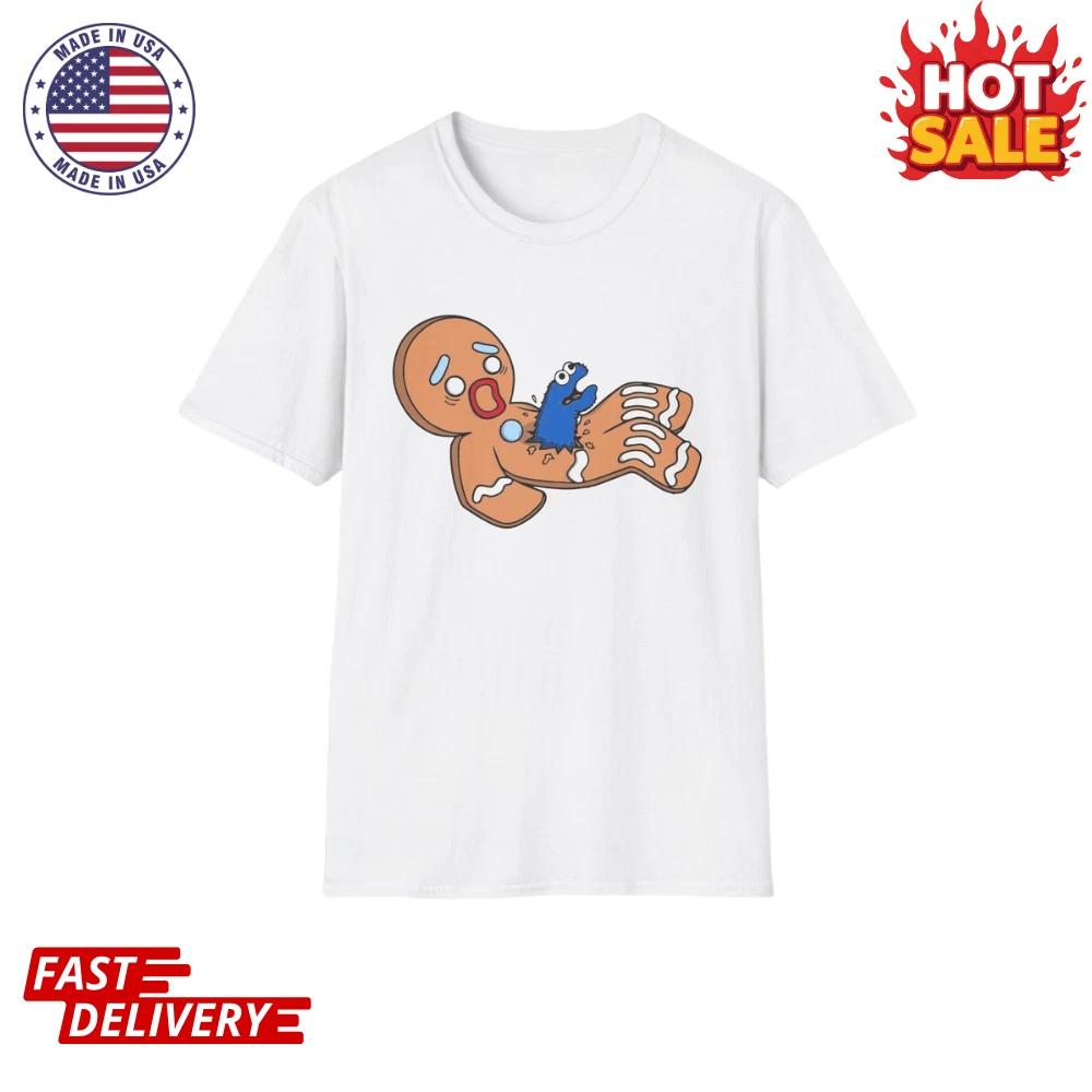 Monster Gingerbread Cookie Inspired T shirt, Funny Christmas Unisex Graphic Tees 4XL