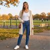 Women's Knit Cardigan Casual Long Sleeve Open Front Sweater for Fall Winter