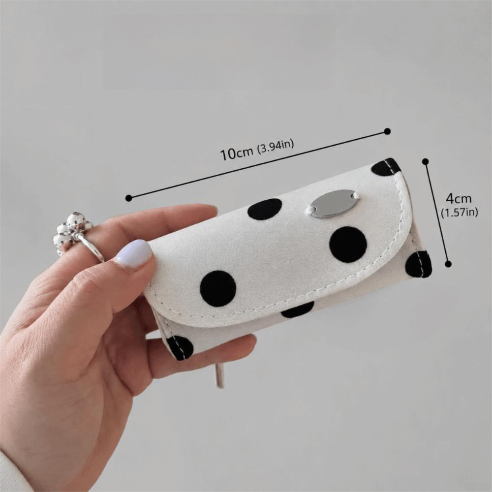 Large Capacity Makeup Bag Polka Dot Print Pencil Case Korean Style Jewelry Pouch  Gift