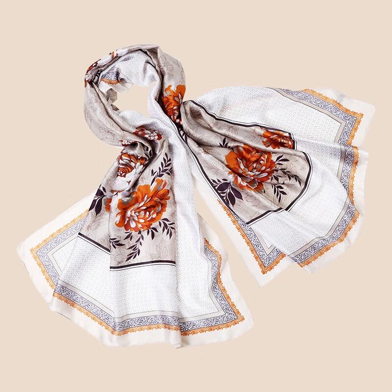 Aisiyalan Elegant Floral Silk Shawl