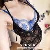 Lady Summer Thin Cutout Flower Embroidery Sexy Lace Big Chest Shows Small Breathable Underwear