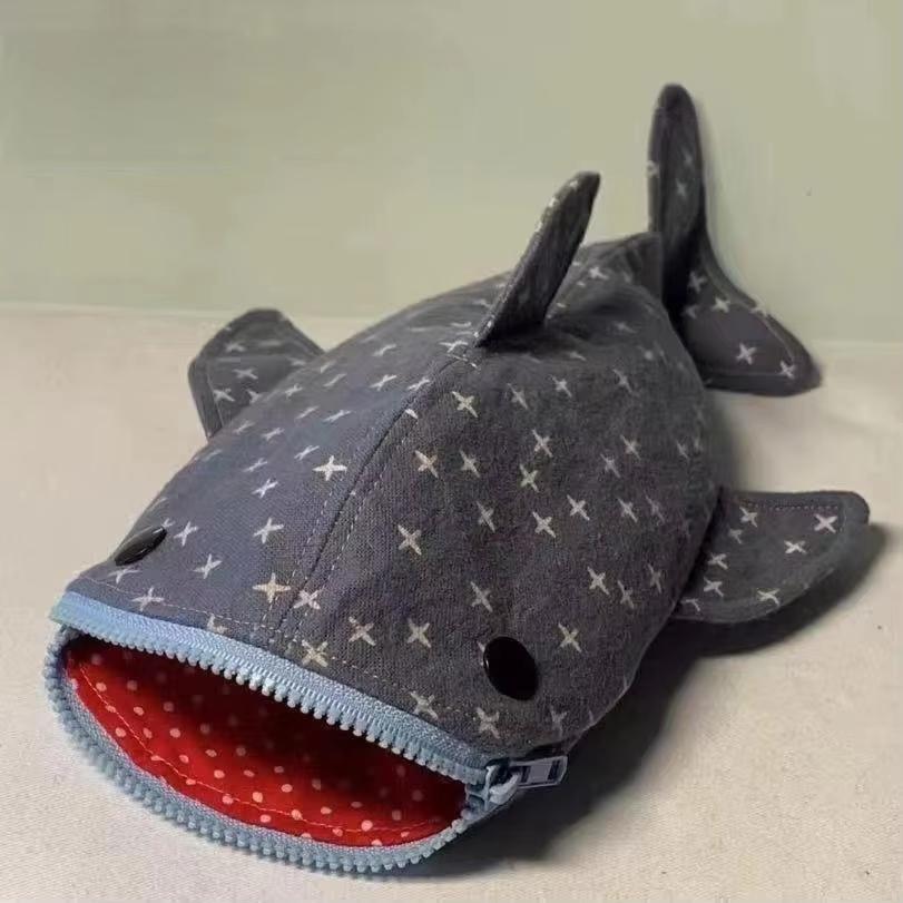 Cute Shark Pencil Case, Large Capacity Multi-functional Stationery Box, Creative Ins Style Pouch for Boys & Girls
