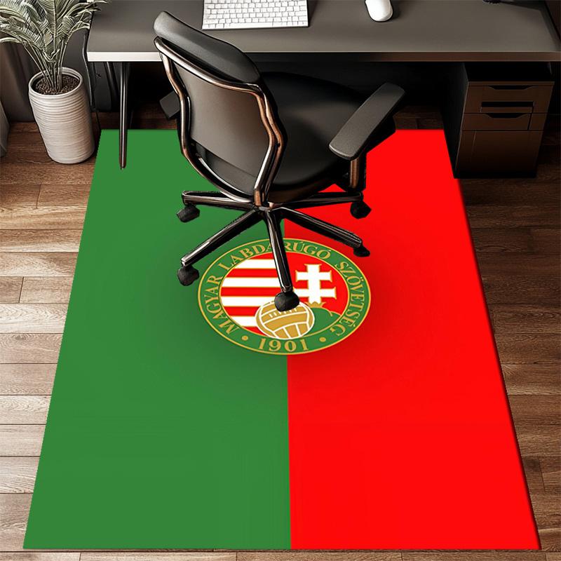 Hungarian Football Emblem Rug Office Floor Mat - Machine Washable for Bedroom, Bedroom, Livingroom, Room Decor Fan Gifts Christmas