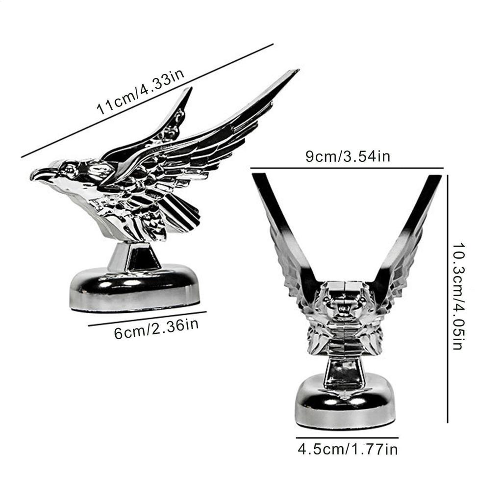 Car Hood Ornament - Hood Eagle Support Sticker Decal | Car Logo Sticker Hood