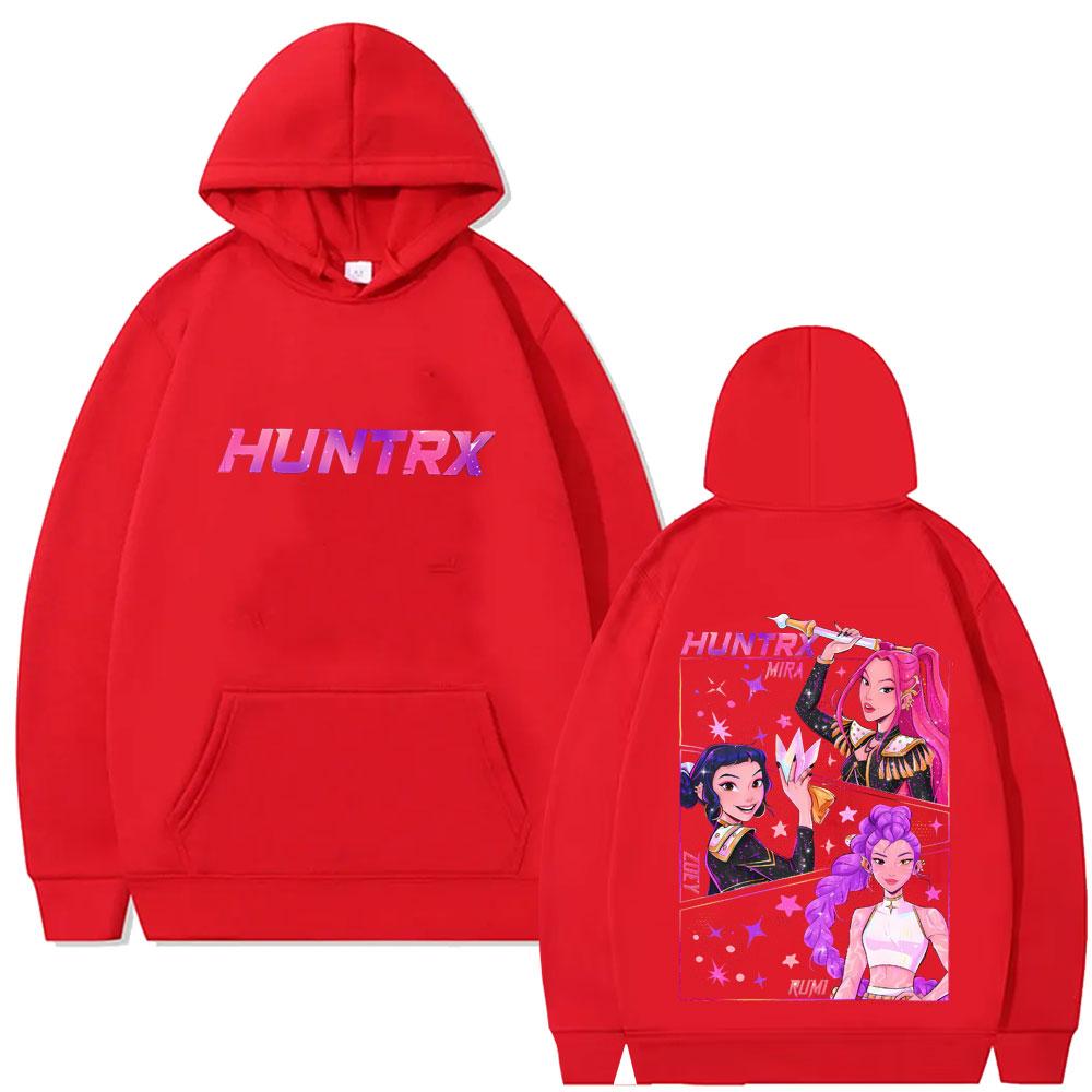 Movie KPop Demon Hunters Hoodie Rumi Mira Zoey Graphic Sweatshirt Men's Women's Fashion Oversized Fleece Pullover