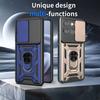 For Motorola Moto G86 Power 5G Case with Slide Camera Lid PC+TPU Kickstand Phone Cover