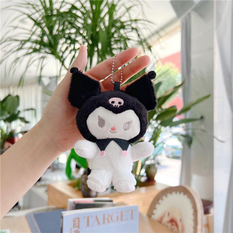 Adorable Kuromi Plush Toy Cute Lolita Style Soft Plushie Gift Adorned With Gold Or Silver Accents Black