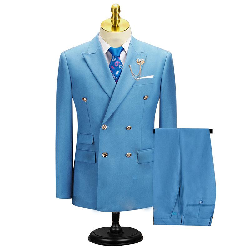 Men Suit Slim Fit Formal Business Work Wear Suits 2Pcs Set (Jacket+Pants)