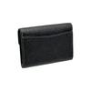 Coach Kartenetui Cross Grain Leder Geldbörse, Kartenhalter Damen Schwarz CH487-IMBLK