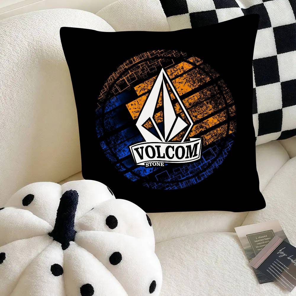 Logo Pillow Case Fashion Square Pillowcase Bedroom Sofa Room Ins V-Volcom Decoration Leisure