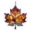 Maple Leaf Fall Ornament Window Hanging Autumn Leaf Suncatcher Stained Glass Wall Art for Thanksgiving Autumn Indoor Outdoor Home Decor