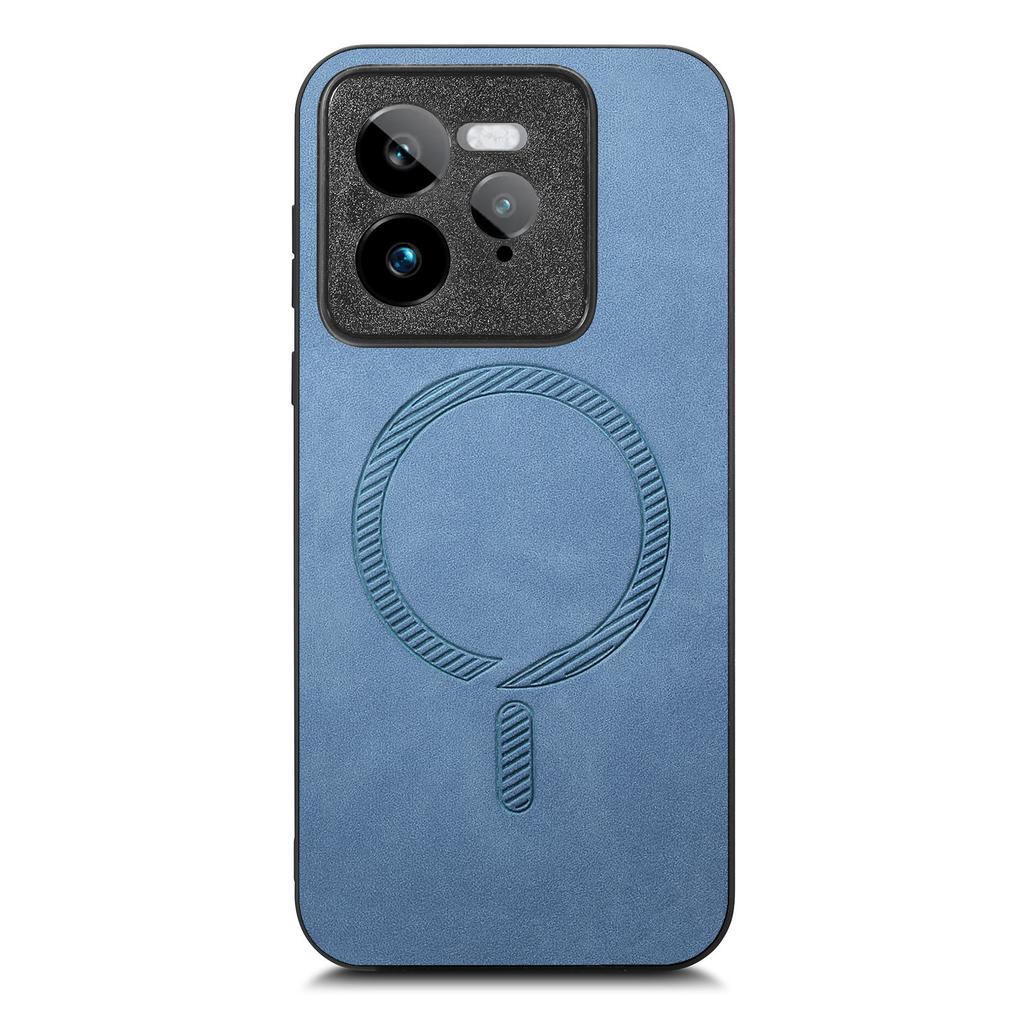 For Realme GT 7 Pro 5G Leather Back Magnetic Case Skin-touch Phone Cover
