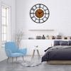 Stylish Metal Analog Wall Clock for Living Room, Bedroom, Office, Kitchen, Home and Hall (English Number, 60 CM)