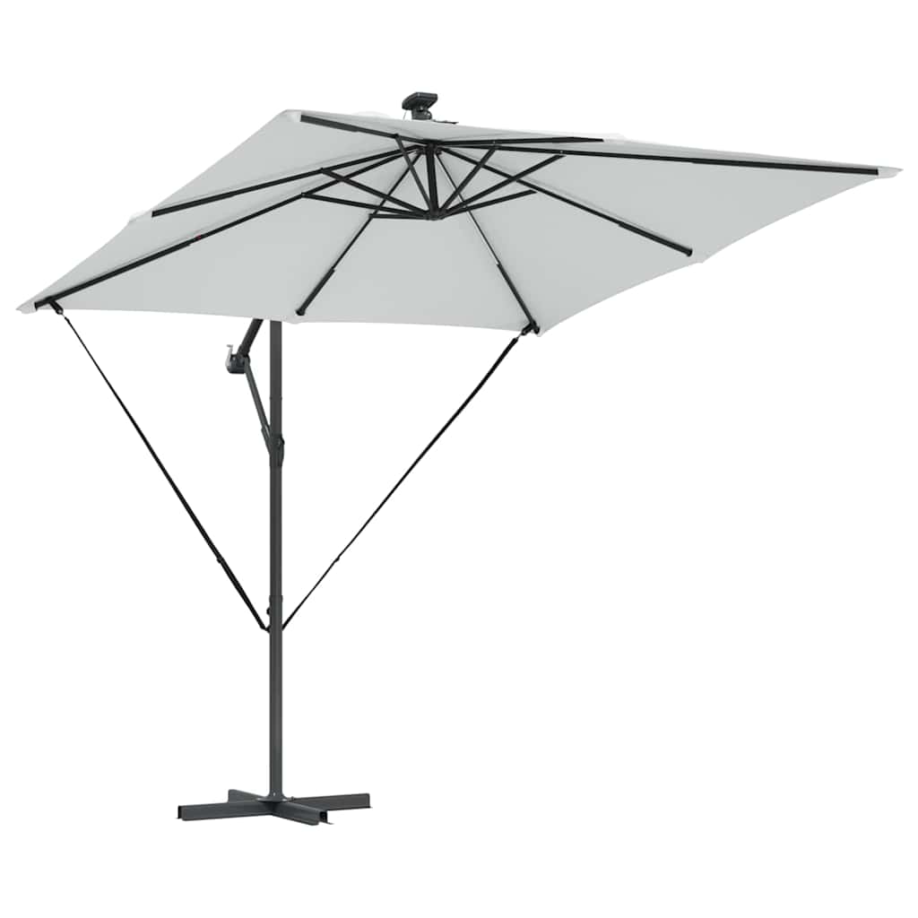 Cantilever Banana Sun Umbrella Sand 249 X 249 X 250 Cm Polyester and Aluminum