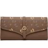 Women's Long Wallet with Printed Buckle Handle Bag Large Capacity Women's Leather Wallet