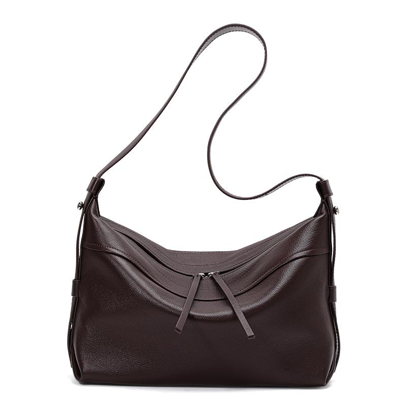Aidanni 2026 New Genuine Leather Shoulder Bag, Women's Large-Capacity Commuter Tote Bag, High-End Crossbody Hobo Bag