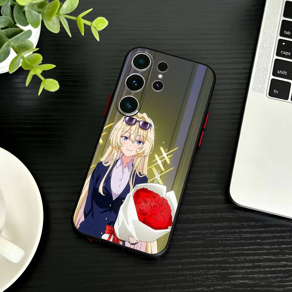 D-Watanare Anime Phone Case For Samsung S26,S25,S24,S23,S22,S21,S20,Ultra,Plus,FE Black Soft Cover