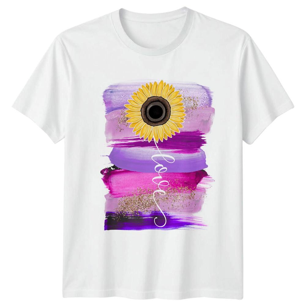 Love Sunflower Watercolor Floral Art TShirt Nature Unisexs Unisexs S