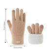 Winter Korean Knitted Gloves for Women High Elasticity Warm Fingered Gloves Thickened Splicing Versatile Gloves Daily Life Work