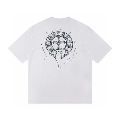W387 2026 Summer New High Quality Cotton Round Neck Loose Large Size T-shirt Couple T-shirt
