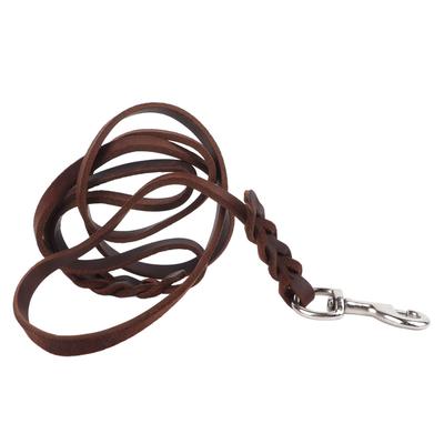 Pet Leash Wearable Safe Soft Faux Cowhide Dog Traction Rope for Walking Training 5.2ft