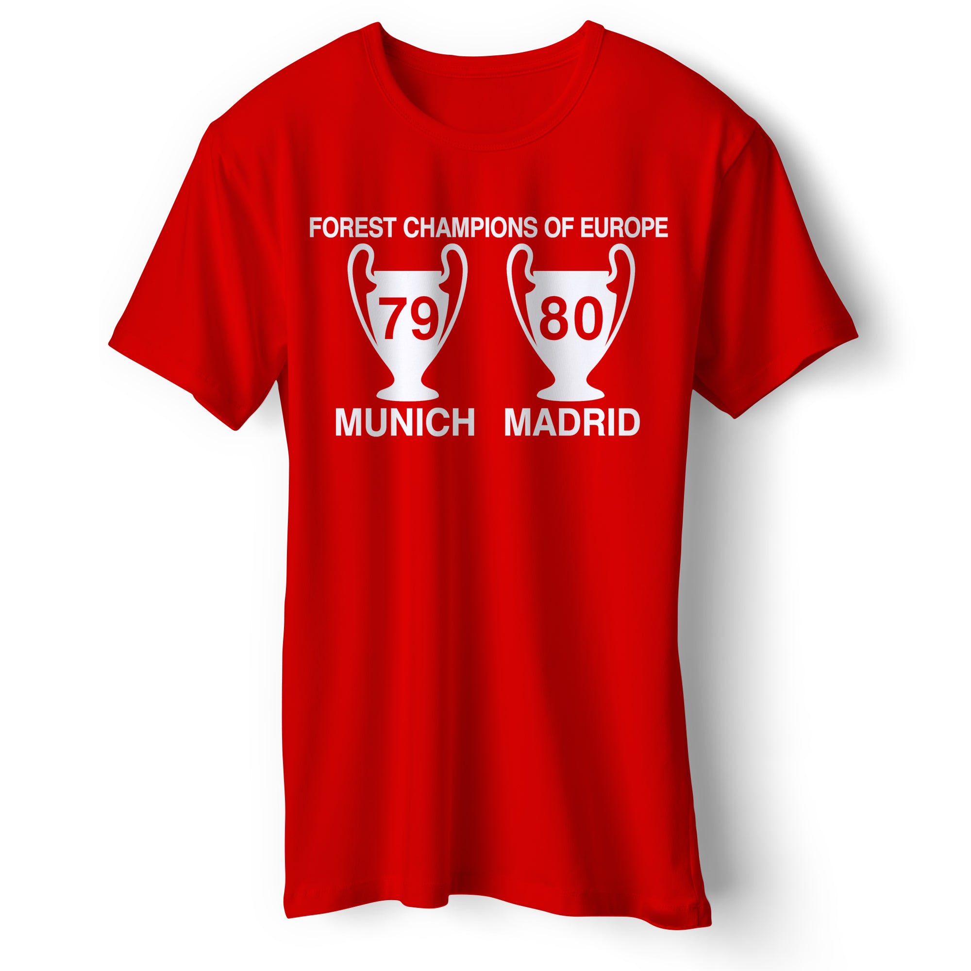 Forest Champions of Europe Munich 79 Madrid 80 T Shirt Tshirt Mens Womens Unisex Tops Tees S
