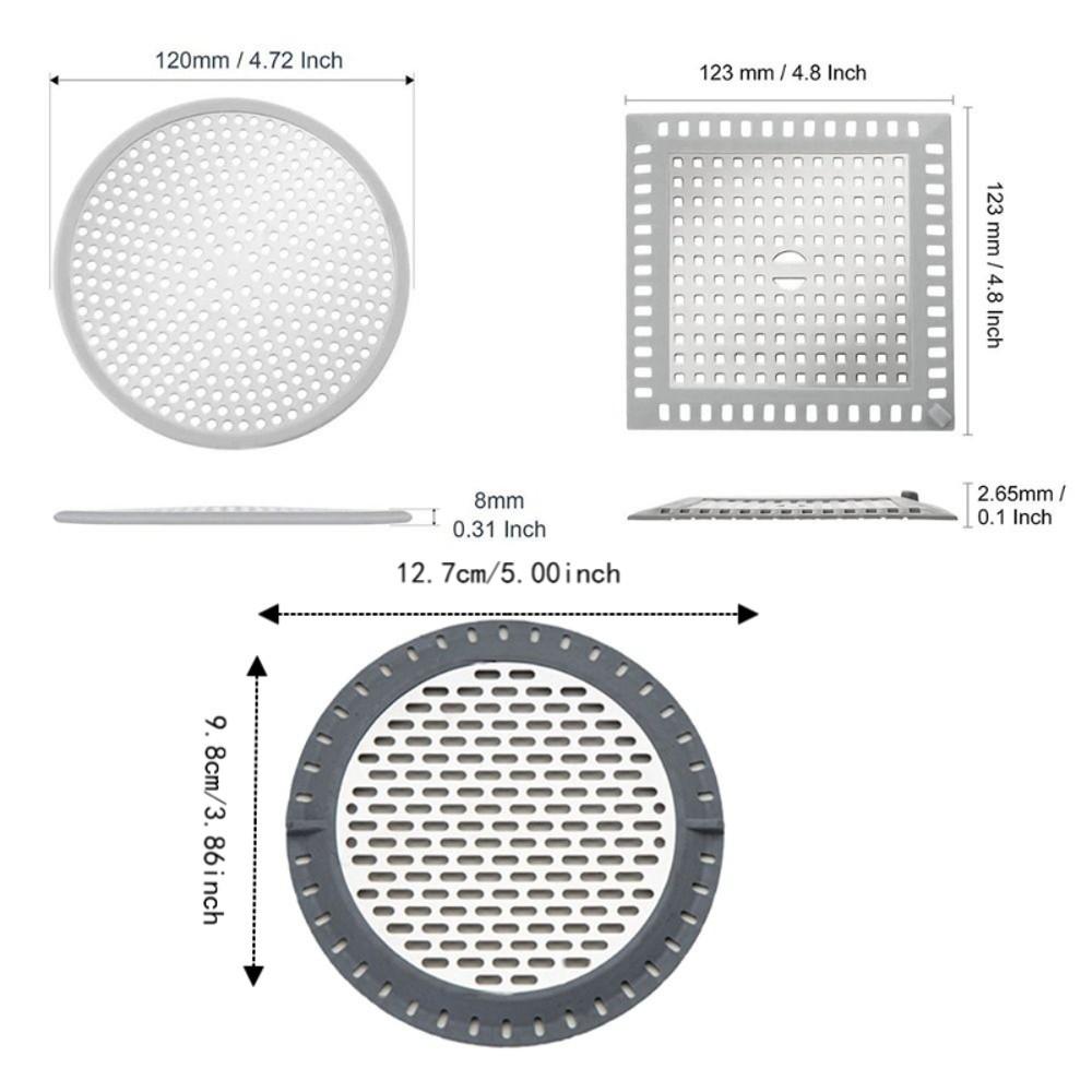 Anti-Clogging Floor Drain Filter Silicone Edging Shower Drain Cover Bathroom Hair Strainer Toilet