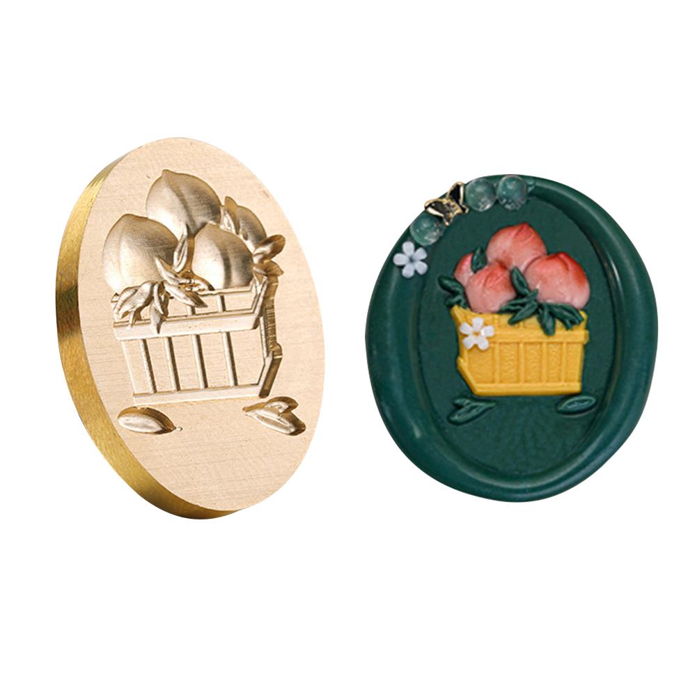 

3D Embossed Fire Paint Stamp Head Brass Retro Wax Seal Stamp Head Craft Decor