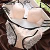 Size Plus Luxury Sexy Lace Bra Ultrathin Women Lingerie Set Seamless Bralette 34 Gathering Cup