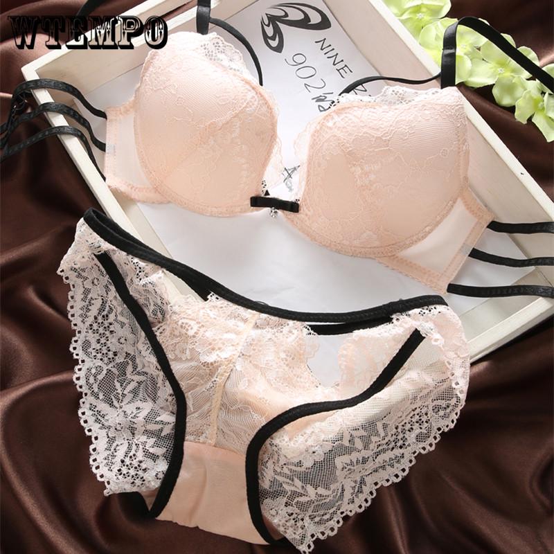 Size Plus Luxury Sexy Lace Bra Ultrathin Women Lingerie Set Seamless Bralette 34 Gathering Cup