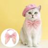 Ribbon Cat Bowtie Collar Adjustable Cat Necklace Pet Birthday Party Accessories for Kittens Puppies Small Dogs Breakaway Collar