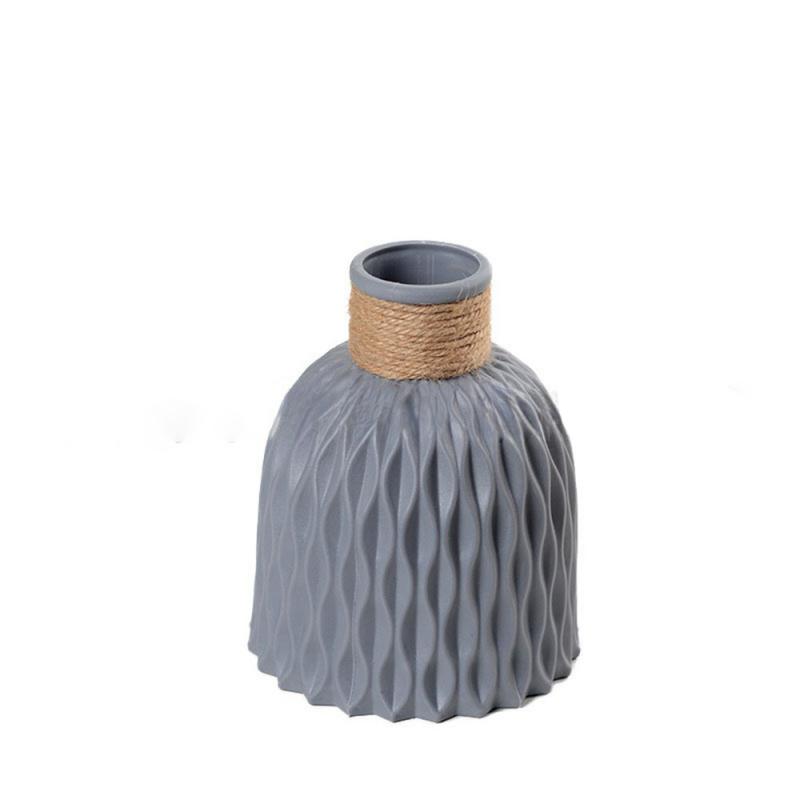 Vase For Wedding Birthday Decor Plastic Flower Arrangements Home Decoration Vase Flower Narrow Opening Fashion Abs