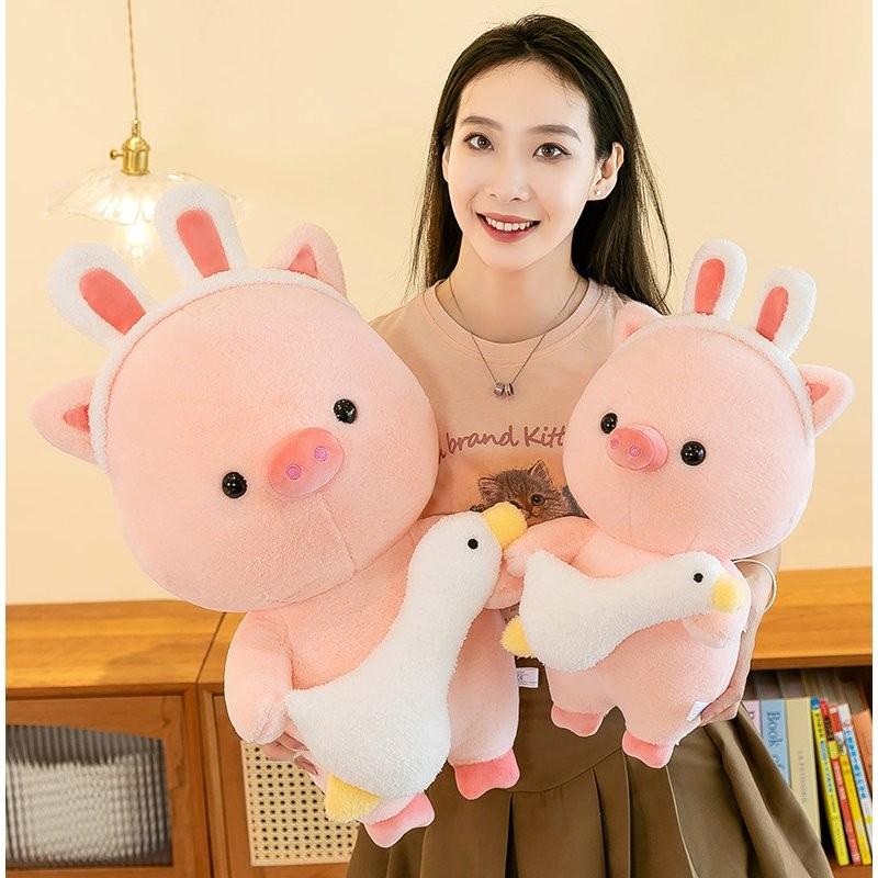 Hold Ears Rabbit Goose Pig Plush Toys Pillow Room Decoration Gifts Children