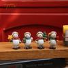 Cute Christmas Holiday Atmosphere Snowman Retro Resin Decor On Desk New Year Ornaments Photography Props Home Decoration
