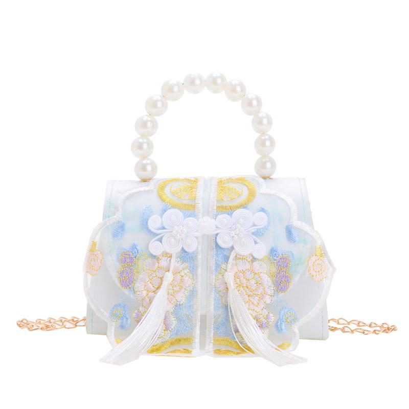 Sweet & Stylish Pearl Handbag for Girls – Cute Ancient Style Coin Purse & Crossbody Bag