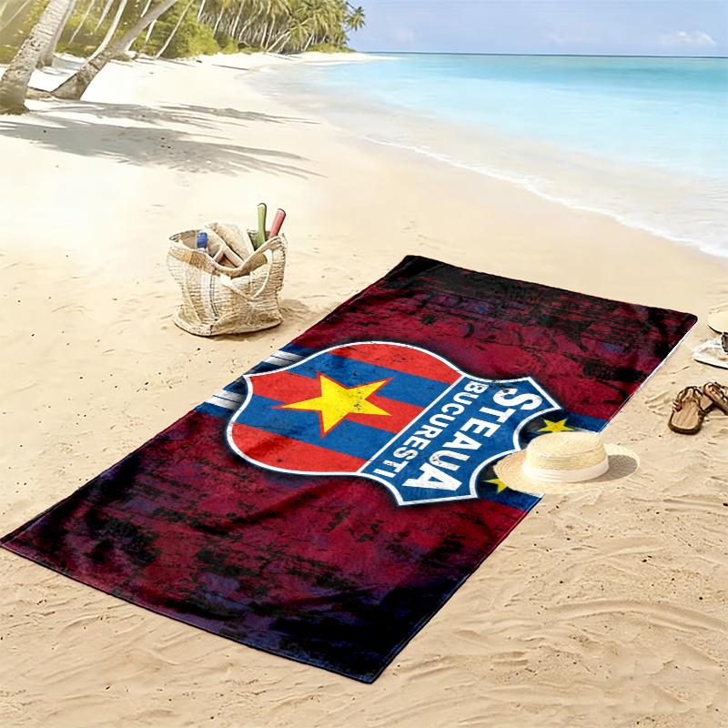 Steaua Bucuresti Print Beach Towel, Large Soft Quick Dry Towel for Beach Camping Swimming