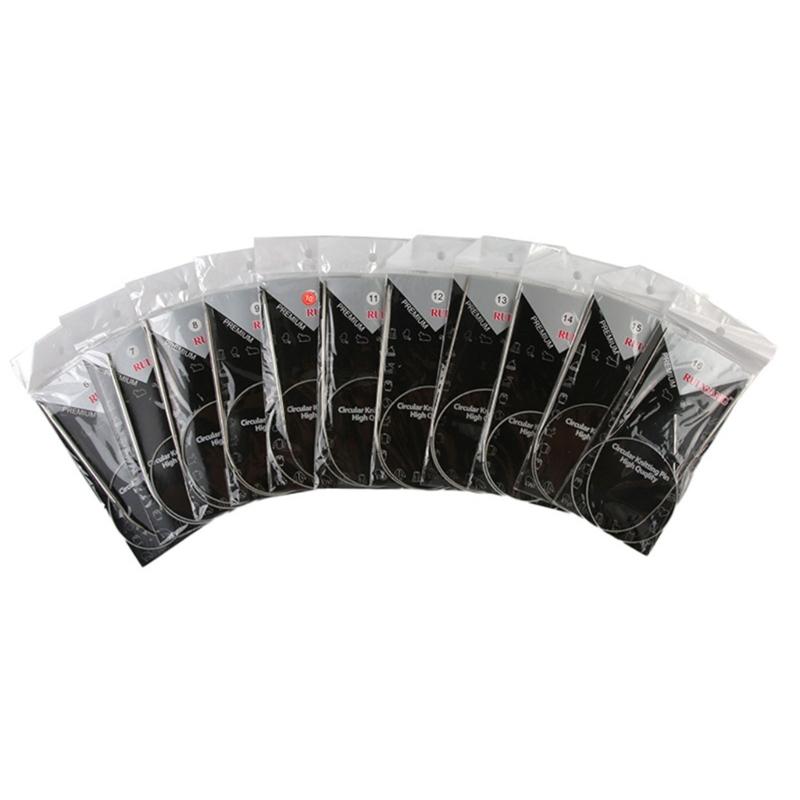 Pack of 10 Circular Knitting Needle Set for Sweaters, Hat, and Scarves Knitting Pins for Beginners & Expert Knitters