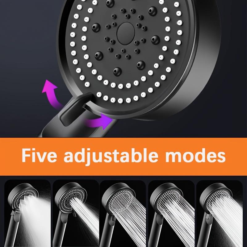 5 Mode Pressure Boost Shower Head Multifunction Adjustable Large Water Yield Shower Nozzle Massage Shower Bathroom